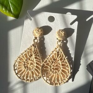 Elegant Woven Teardrop Earrings